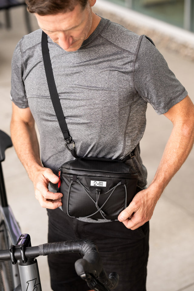 Two Wheel Gear - Handlebar Bag - Black - Converts to messenger sling bag
