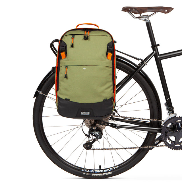 Two Wheel Gear - Pannier Backpack - Olive Recycled - Bike Bag