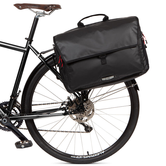 Two Wheel Gear - Magnate Pannier Messenger Backpack - Black - Recycled Fabric - Bike Bag