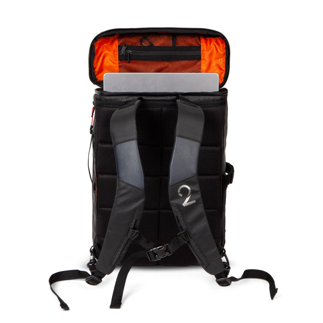 Two Wheel Gear - Spin Backpack Messenger - Black Ripstop - Cycling Bag - Back Straps - Inside with Laptop