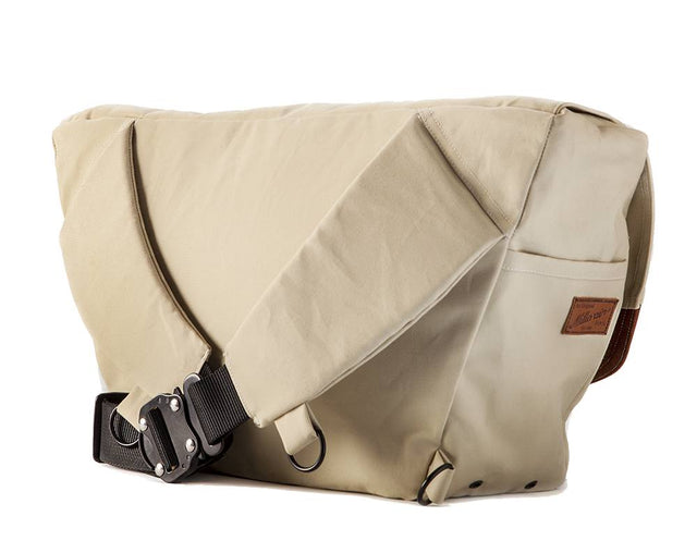 The Heath Waxed Canvas Messenger Bag White Two Wheel Gear