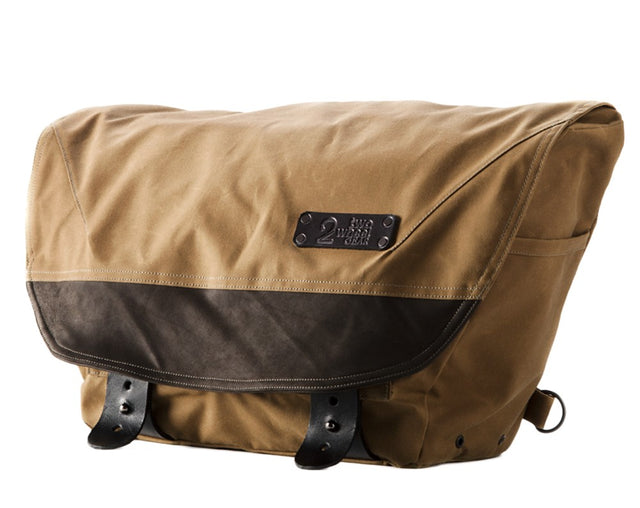The Heath Waxed Canvas Messenger Bag - Tan , Bags - Two Wheel Gear, Two Wheel Gear - 1 (335395253)