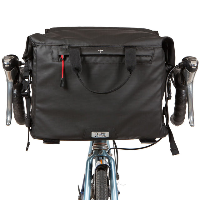 Two Wheel Gear - Dayliner Box Bag for bicycle - Black Recycled Poly Ripstop - Handlebar bag - Trunk Bag